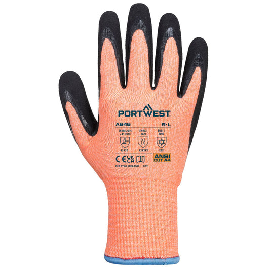 Portwest Handschoenen A646 Snijbestendig oranje-zwart(O8)