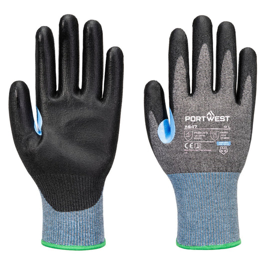 Portwest Handbescherming CS Handschoenen A647 CS cut D15 PU grijs-zwart(G8)