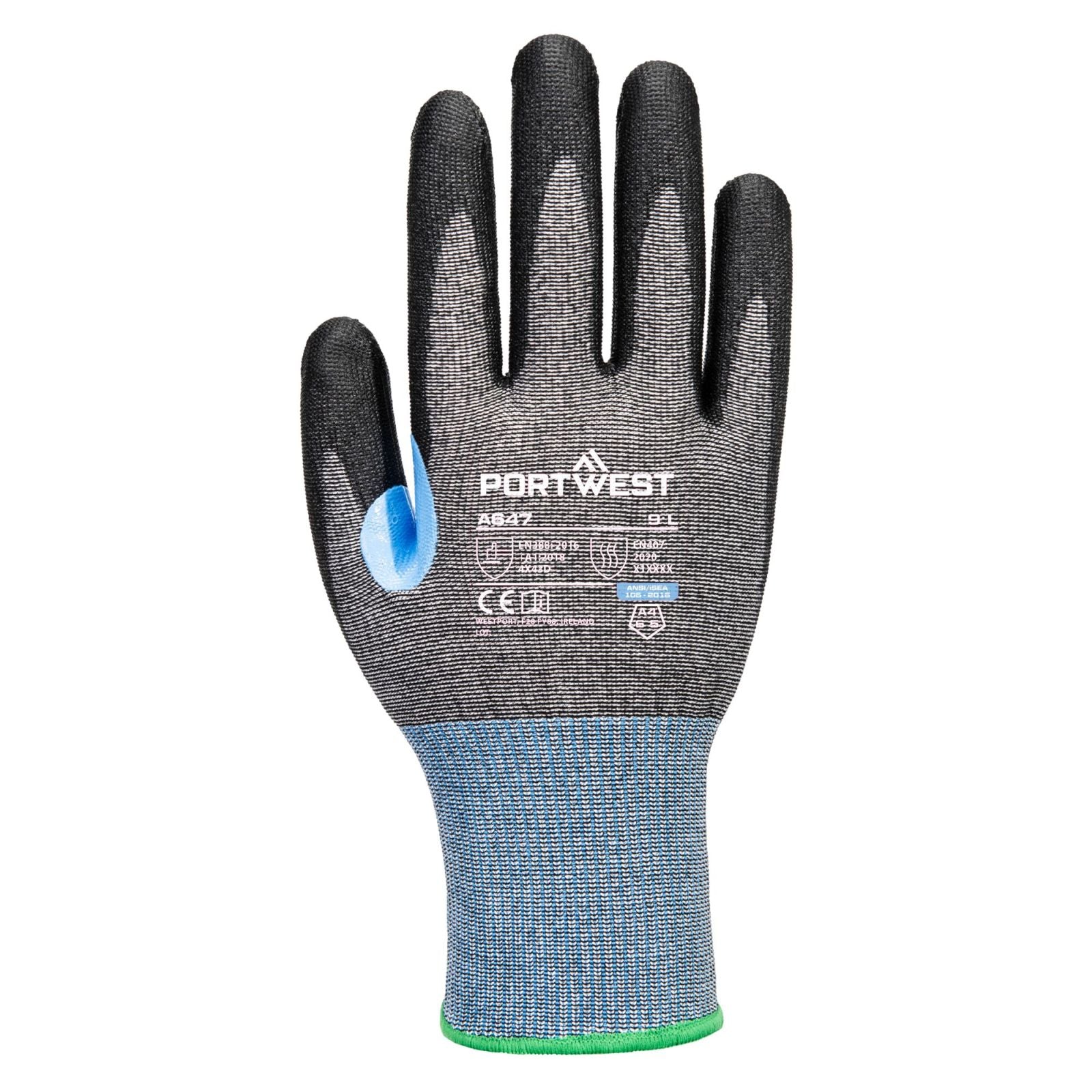 Portwest Handbescherming CS Handschoenen A647 CS cut D15 PU grijs-zwart(G8)