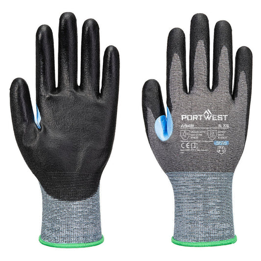 Portwest Handbescherming CS Handschoenen A649 CS cut D21 PU grijs-zwart(G8)