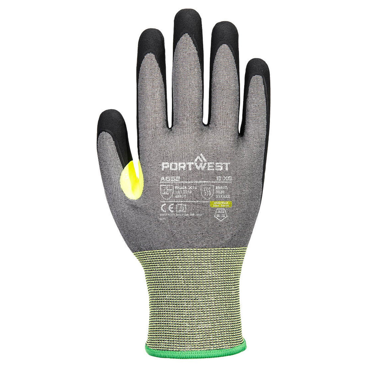 Portwest Handbescherming CS Handschoenen A652 CS cut E21 nitril grijs-zwart(G8)