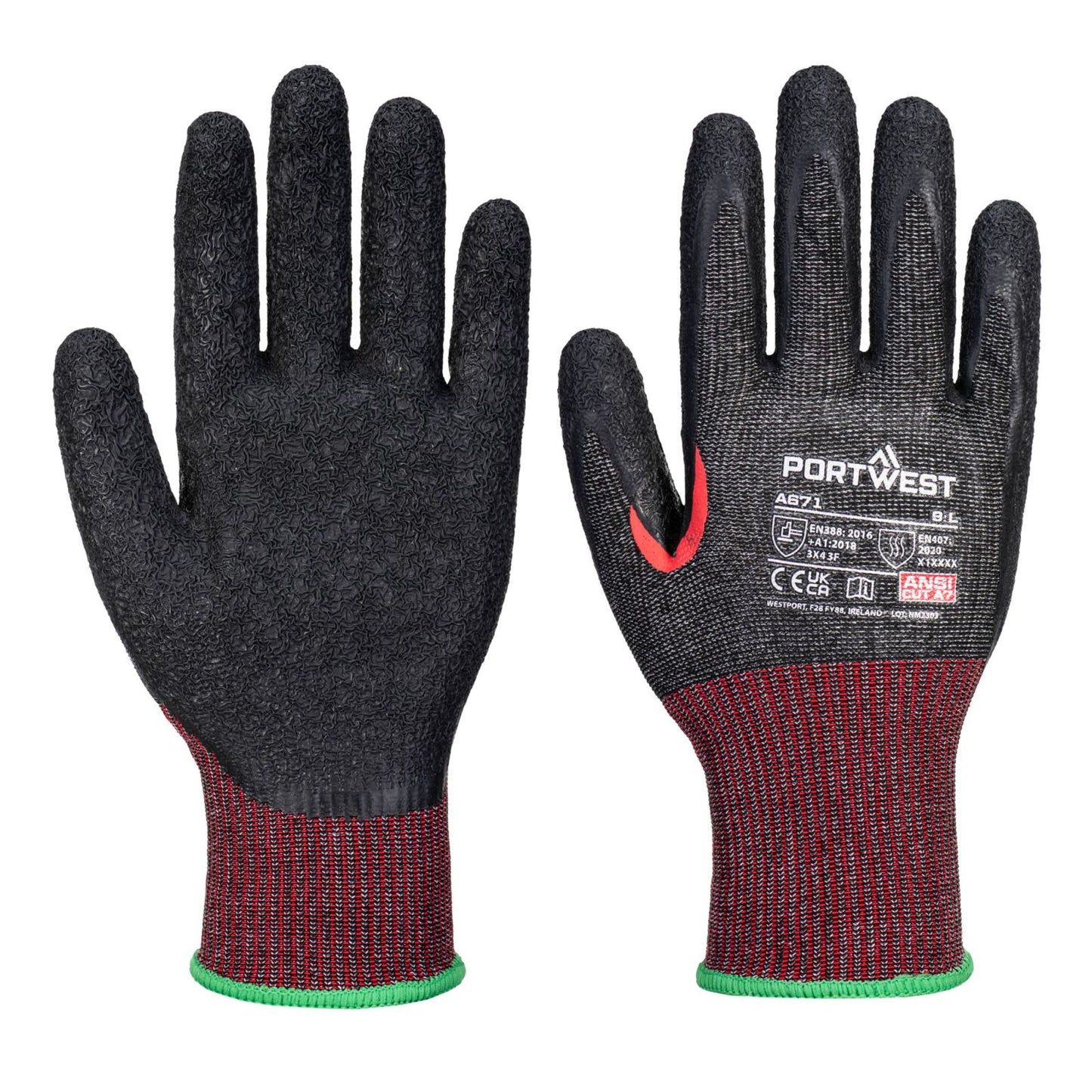 Portwest Handschoenen A671 zwart(K8)
