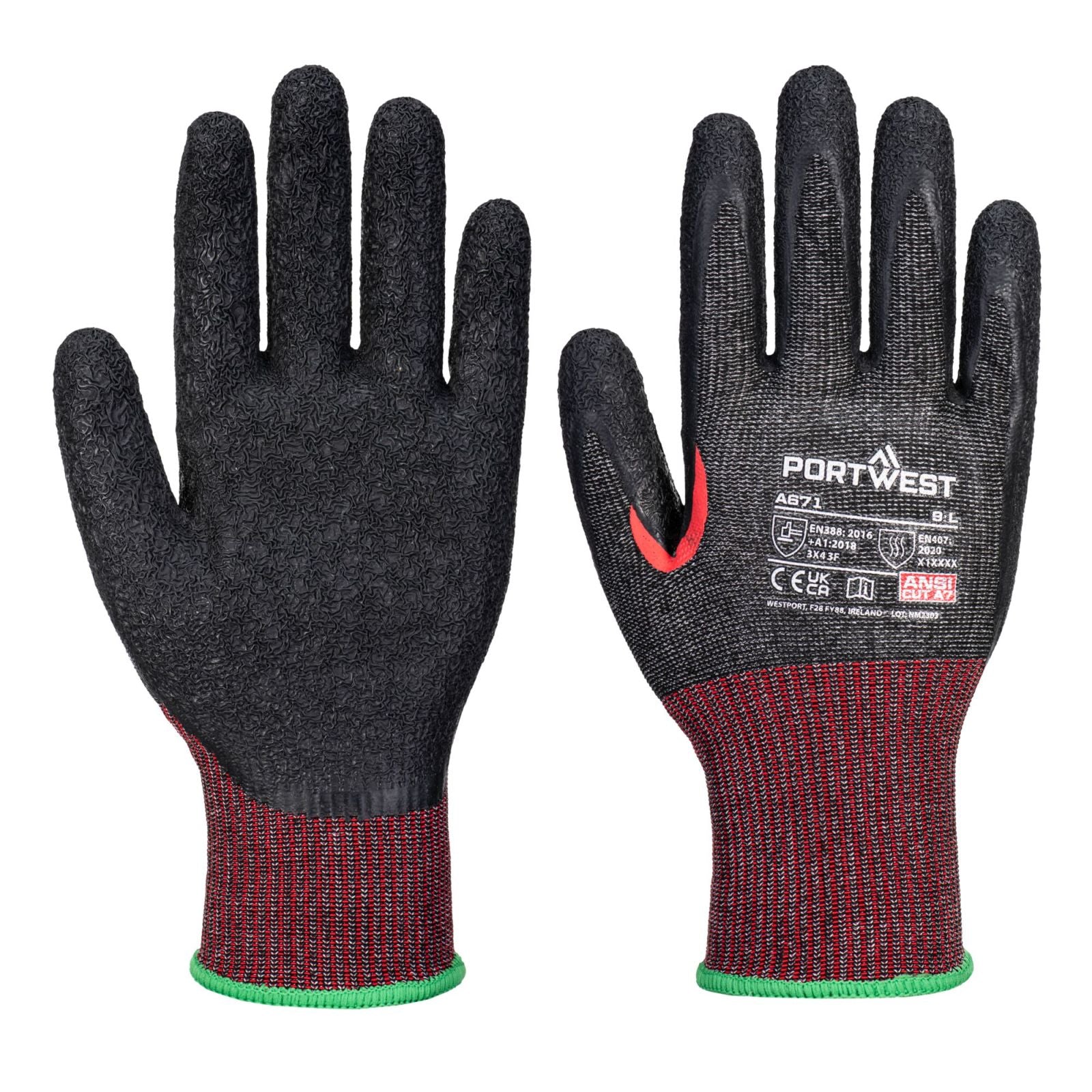 Portwest Handschoenen A671 zwart(K8)
