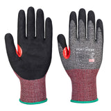 Portwest Snijbestendig Handbescherming Handschoenen A672 CS Cut F13 Nitril zwart(K8)