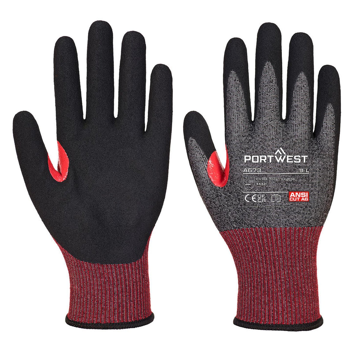 Portwest Handschoenen A673 zwart(K8)