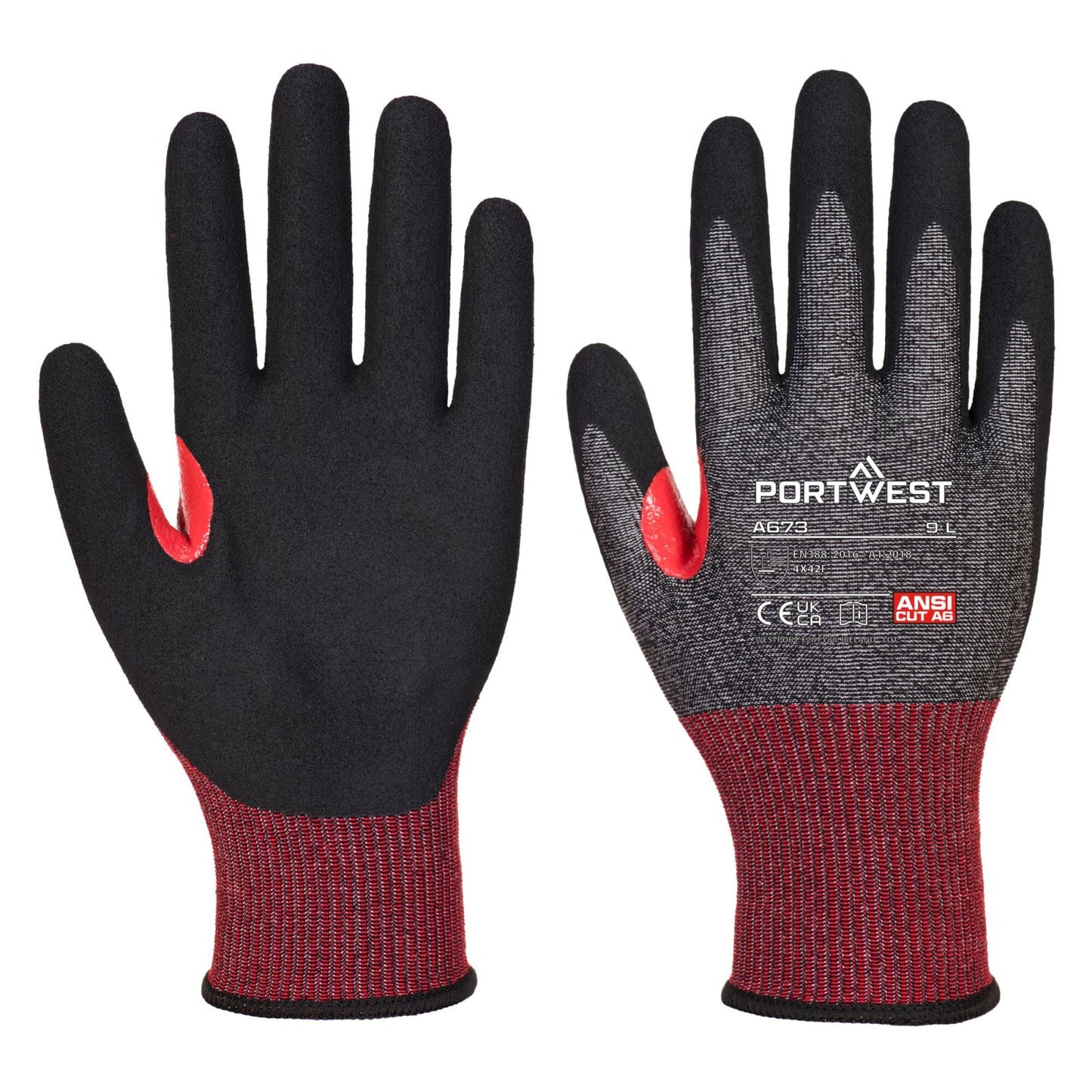 Portwest Handschoenen A673 zwart(K8)