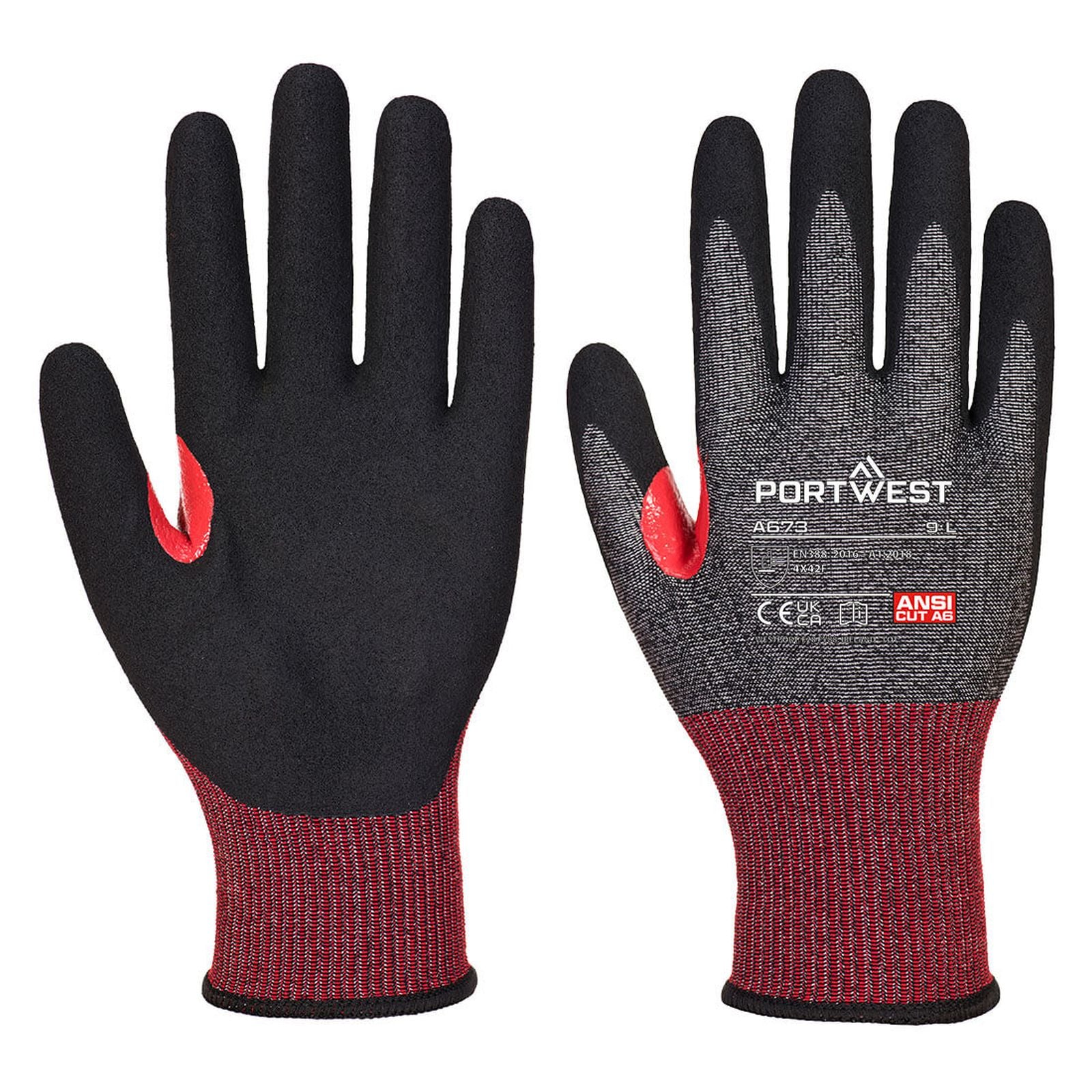 Portwest Handschoenen A673 zwart(K8)