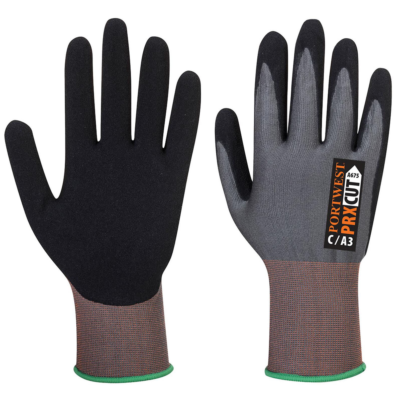 Portwest CS Handbescherming Snijhandschoen A675 Cut G18 Nitrile Sandy A7 grijs-zwart(G8)