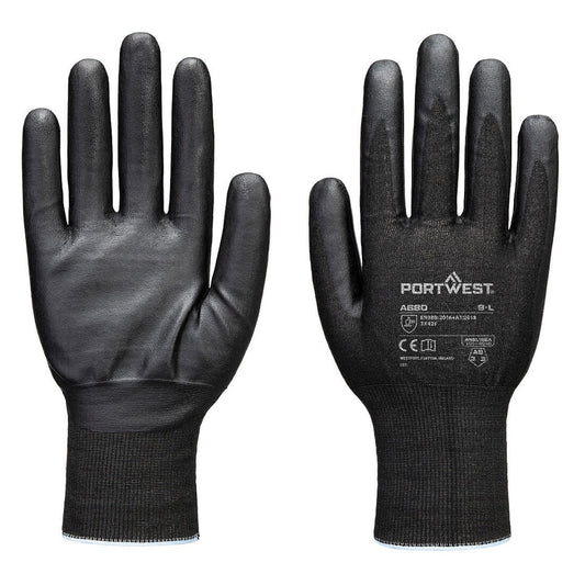 Portwest Handbescherming Snijbestendig Handschoenen A680 cut F21 nitril tungsten A9 zwart(K8)