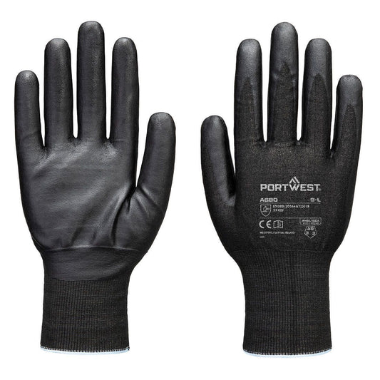 Portwest Handbescherming Snijbestendig Handschoenen A680 cut F21 nitril tungsten A9 zwart(K8)