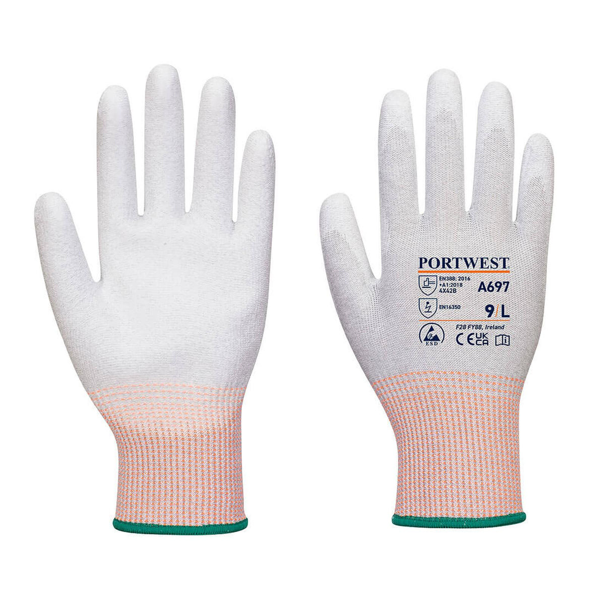 Portwest handschoenen A697 grijs-wit(G6)