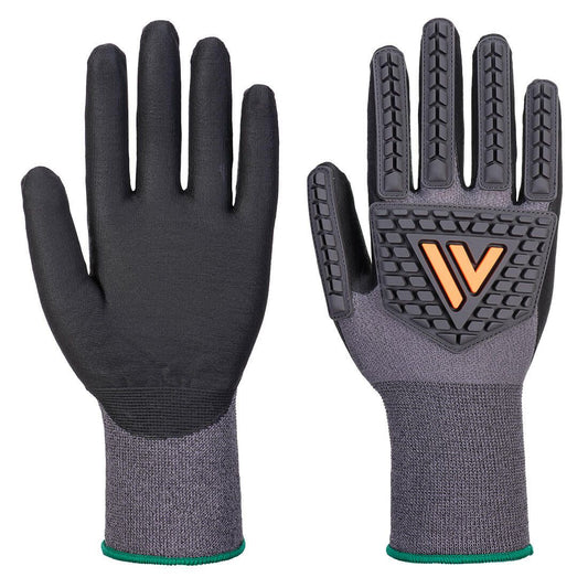 Portwest Impact protection Handbescherming Handschoen A715 Grip 15 Nitril Impact zwart(K8)