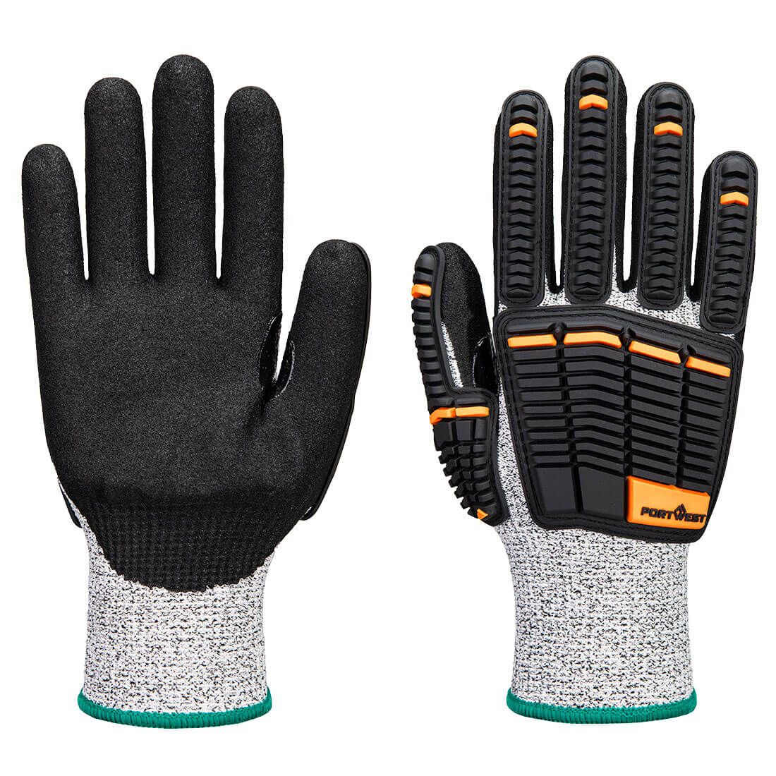 Portwest Handbescherming Impact protection Handschoenen A718 impact C13 nitril foam grijs-zwart(G8)