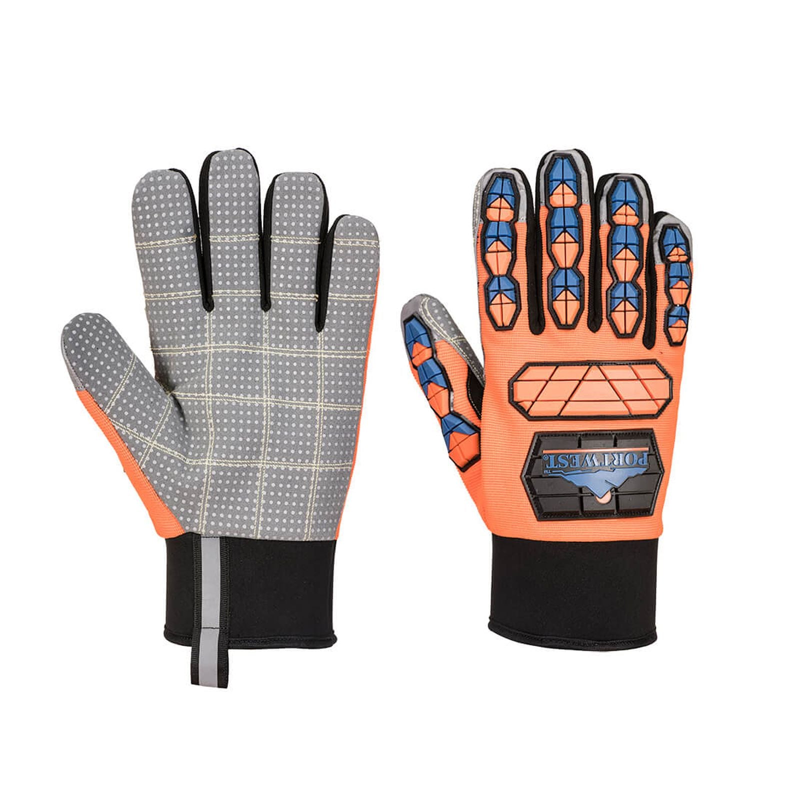 Portwest Handschoenen A726 oranje-blauw(O4)