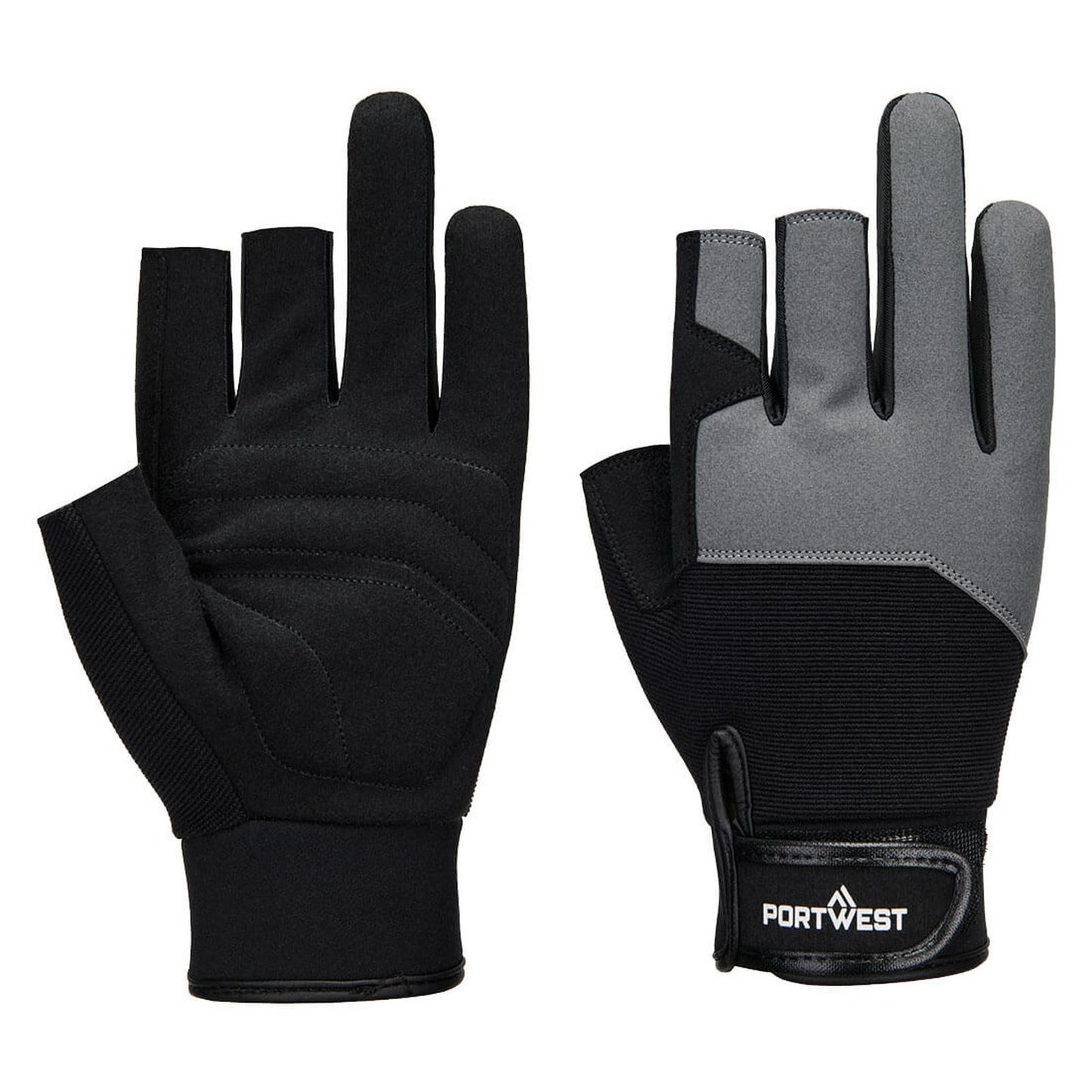 Portwest Mechanische Handschoenen Handbescherming Handschoen A741 Mechanic 251 Fingerless zwart(BK)