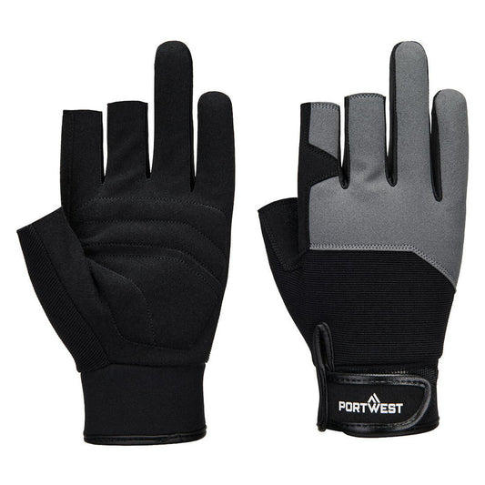 Portwest Mechanische Handschoenen Handbescherming Handschoen A741 Mechanic 251 Fingerless zwart(BK)