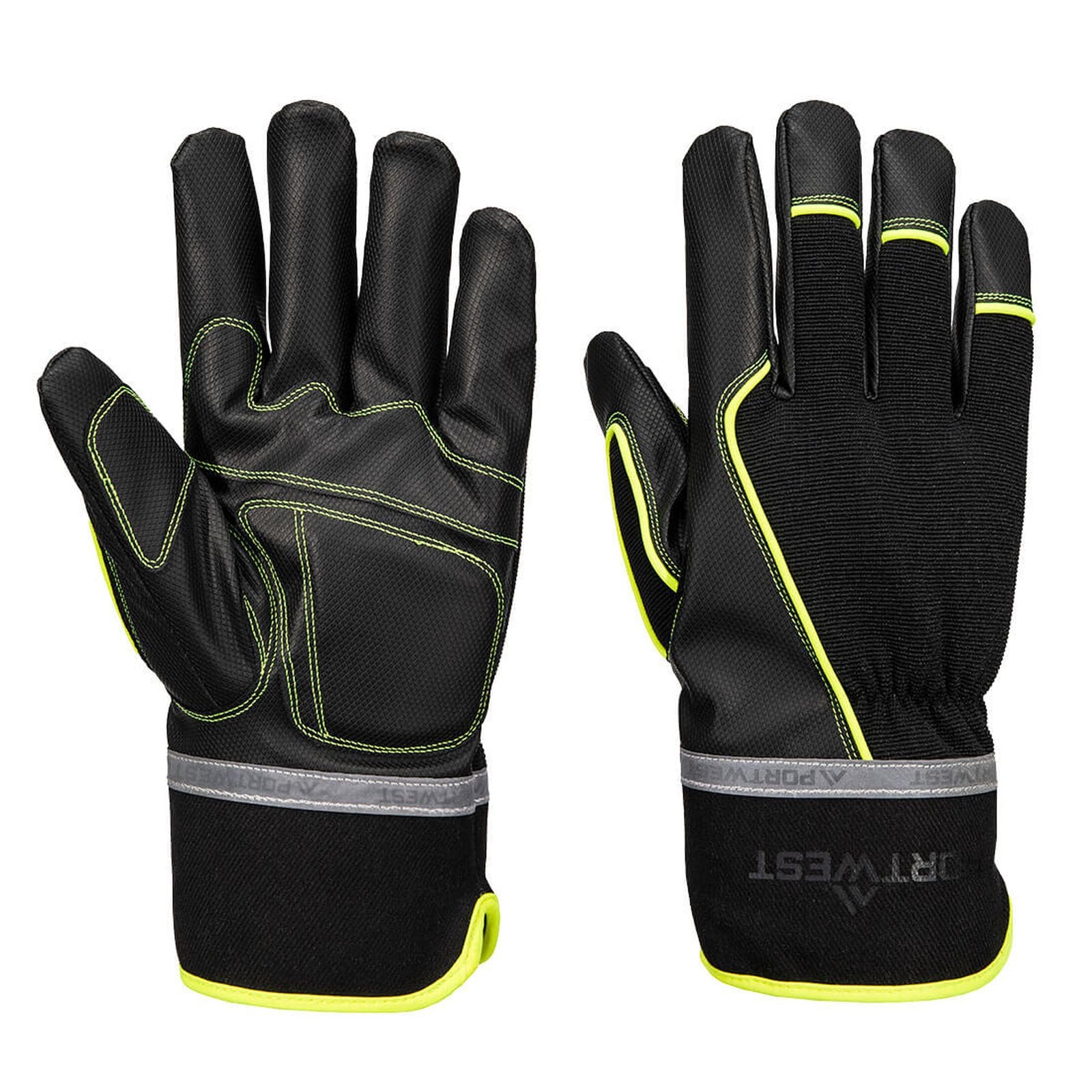 Portwest Handbescherming Mechanische Handschoenen Handschoenen A753 cold 450 PU waterdicht vechanisch kou zwart(K8)