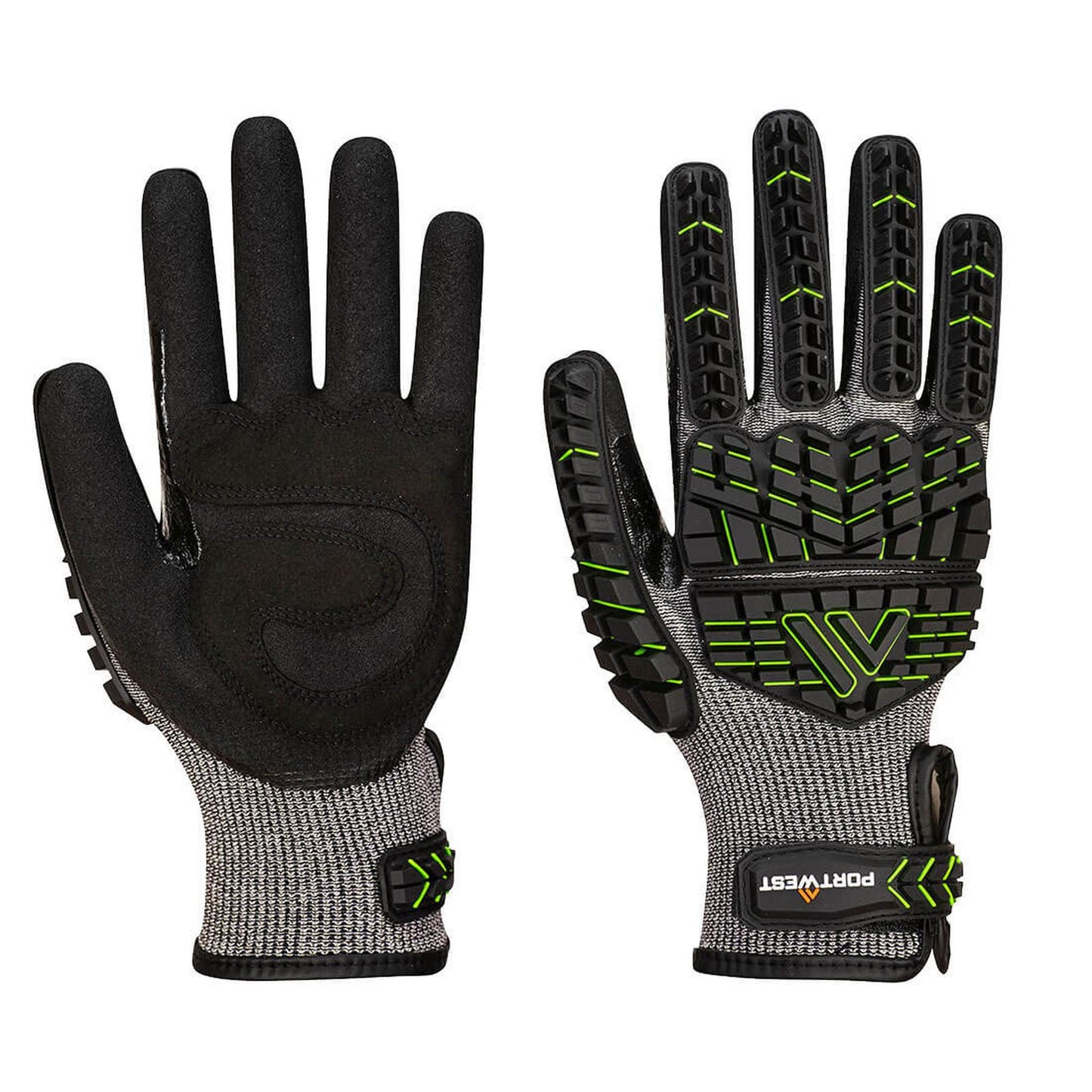 Portwest Handschoenen A755 zwart-groen(K3)