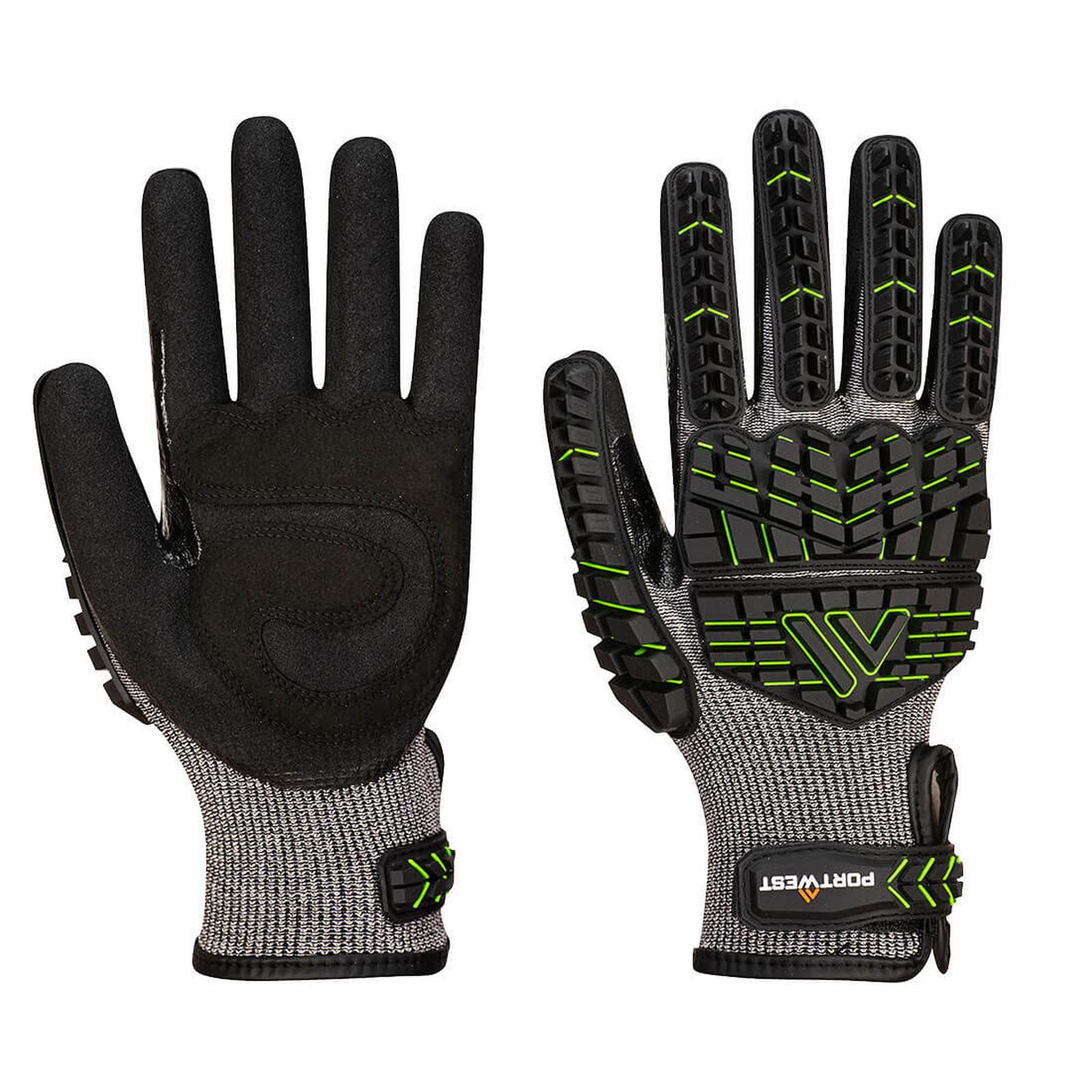 Portwest Handschoenen A755 zwart-groen(K3)