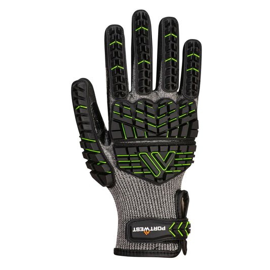Portwest Handschoenen A755 zwart-groen(K3)