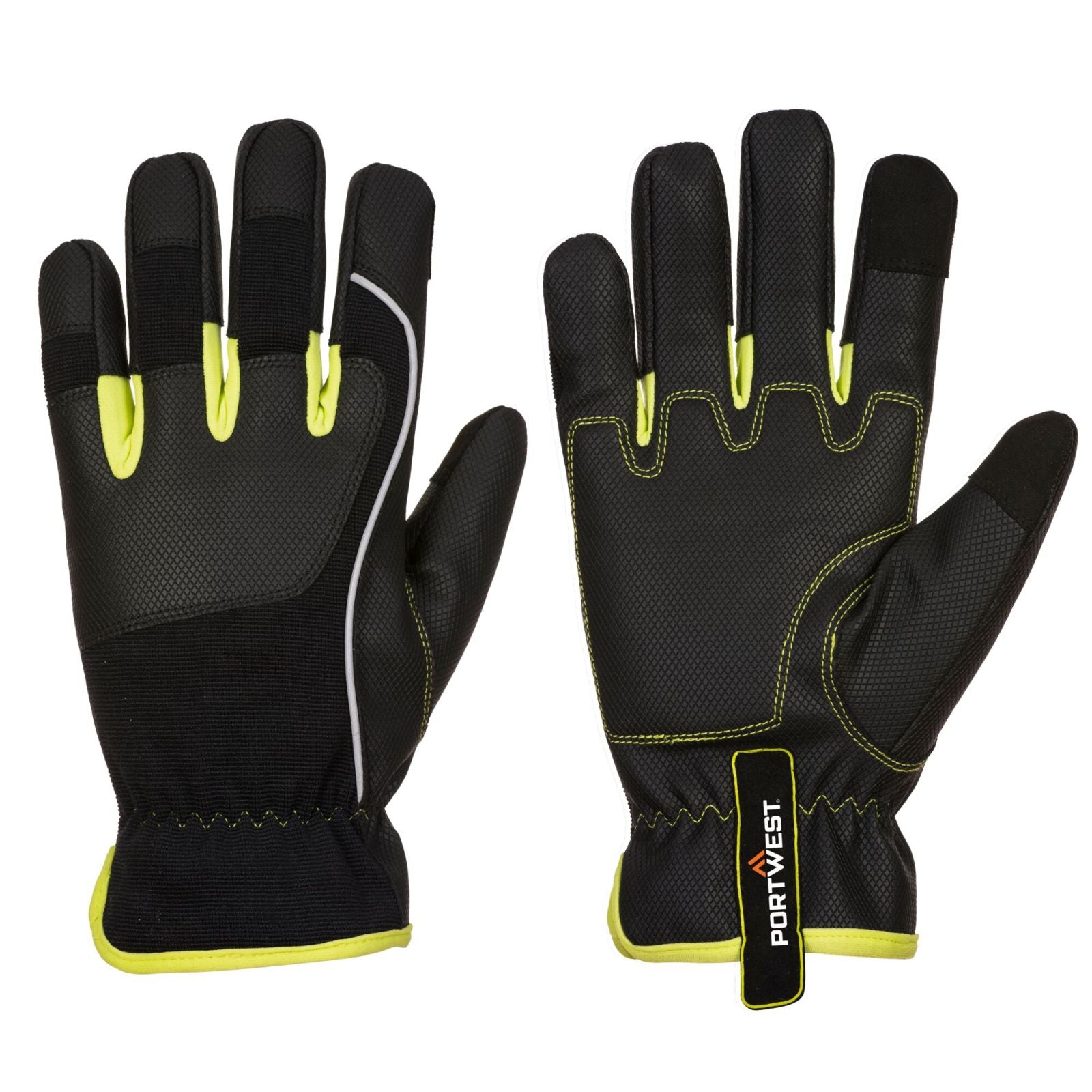 Portwest PW3 Tradesman Handschoenen A771 zwart-geel(BK)