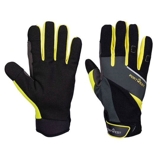 Portwest DX4 Handschoen A774 LR Snijbestendig Niveau B zwart-geel(K2)