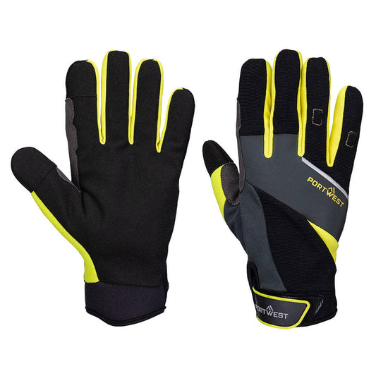Portwest DX4 Handschoen A774 LR Snijbestendig Niveau B zwart-geel(K2)