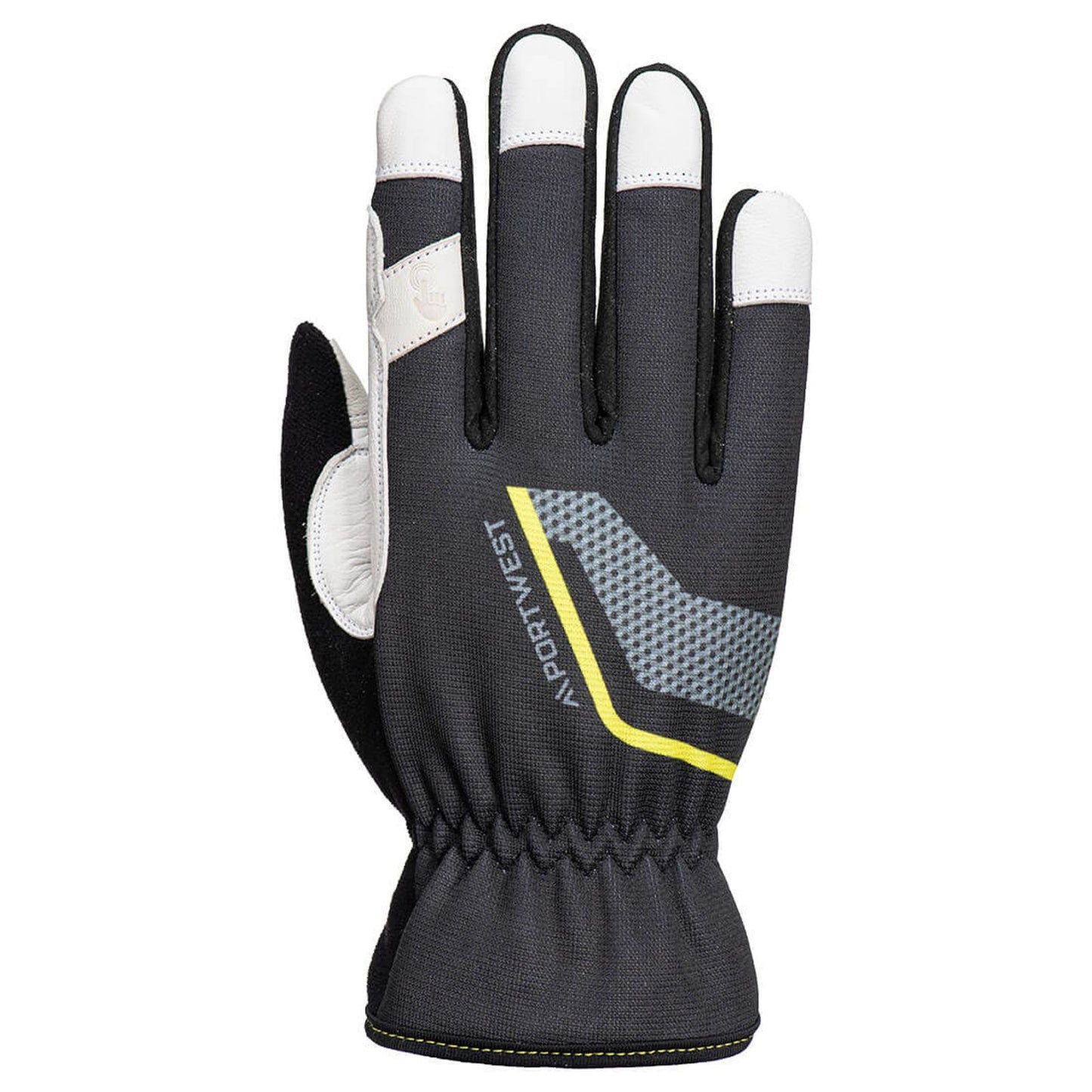 Portwest Mechanische Handschoenen Handbescherming Handschoen A775 Stretch leder zwart(BK)
