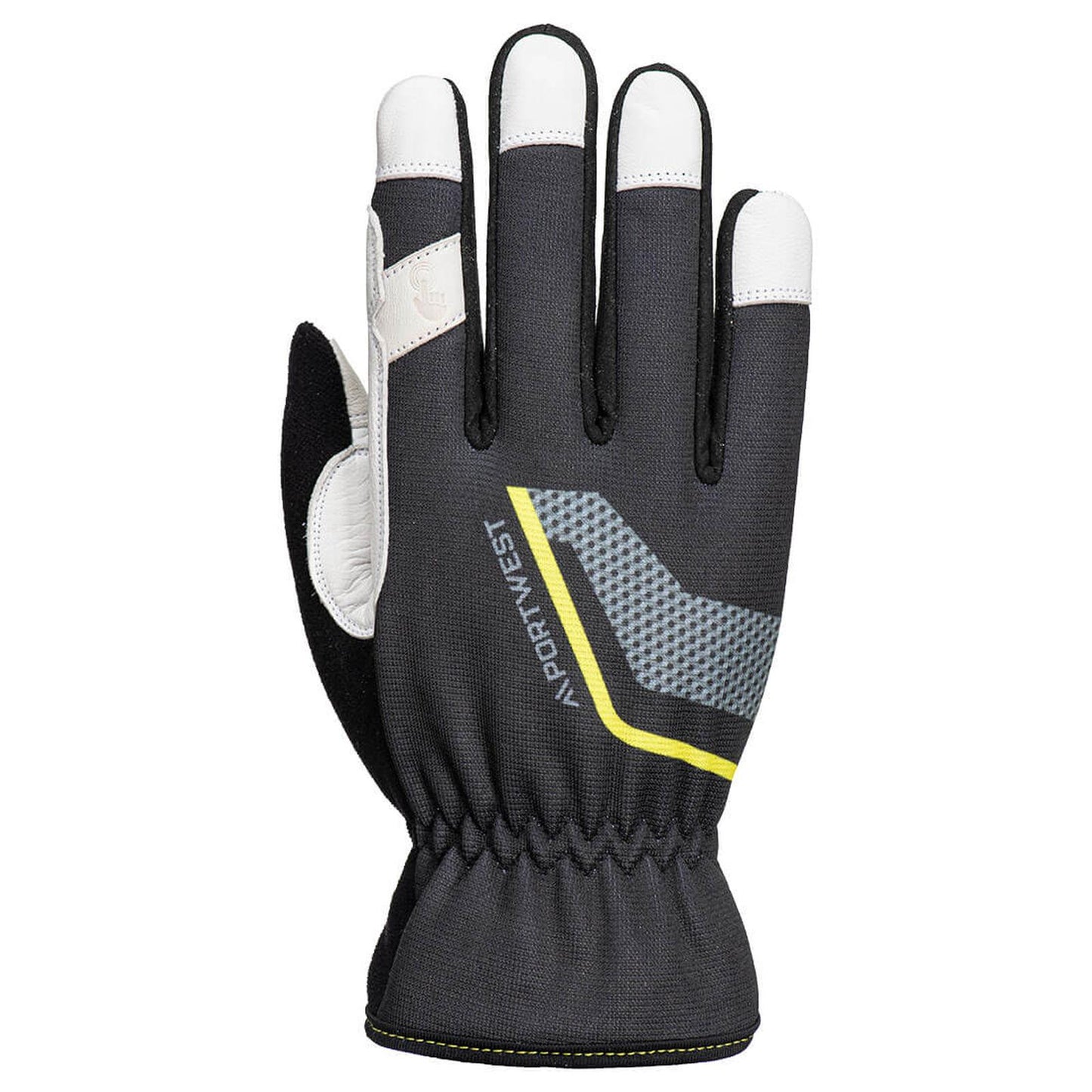 Portwest Mechanische Handschoenen Handbescherming Handschoen A775 Stretch leder zwart(BK)