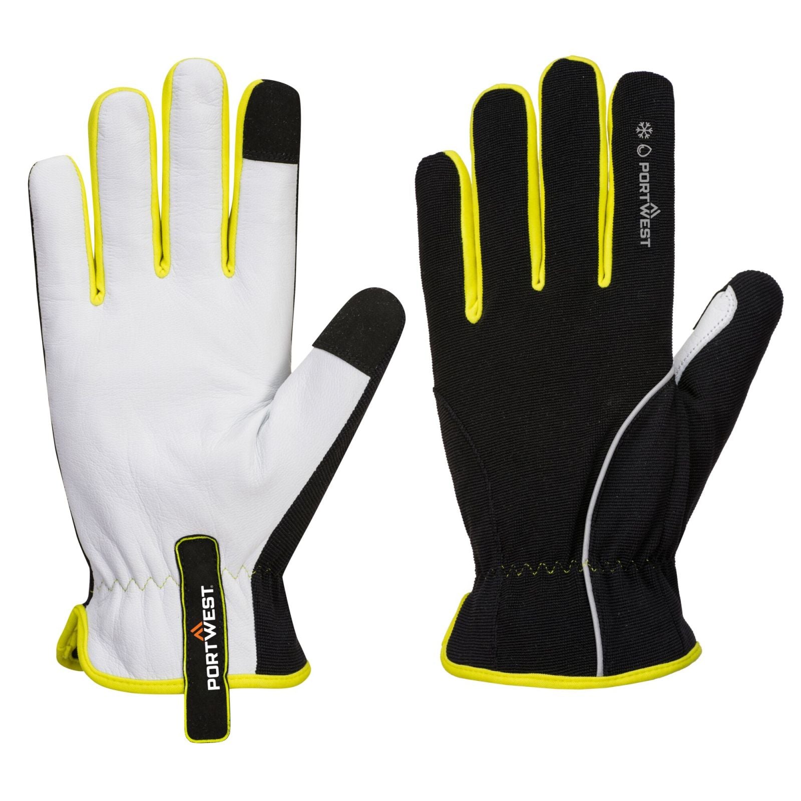Portwest PW3 Handschoenen A776 zwart-geel(BK)