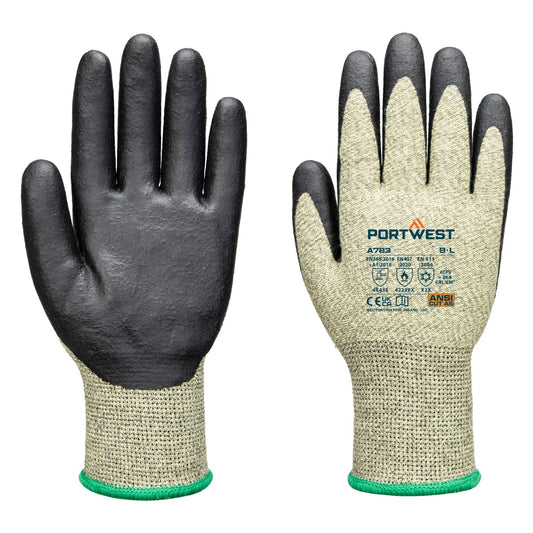 Portwest Handbescherming Vlamboog bestendige handschoenen Handschoenen A783 arc grip 13E Niveau 3 groen-zwart(E8)