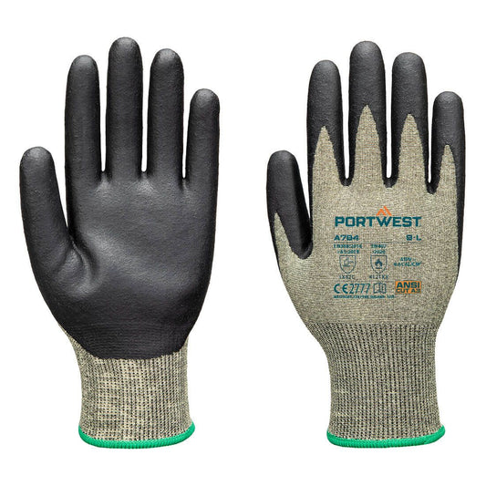 Portwest Handbescherming Vlamboog bestendige handschoenen Handschoenen A784 arc grip 18C viveau 1 groen-zwart(E8)