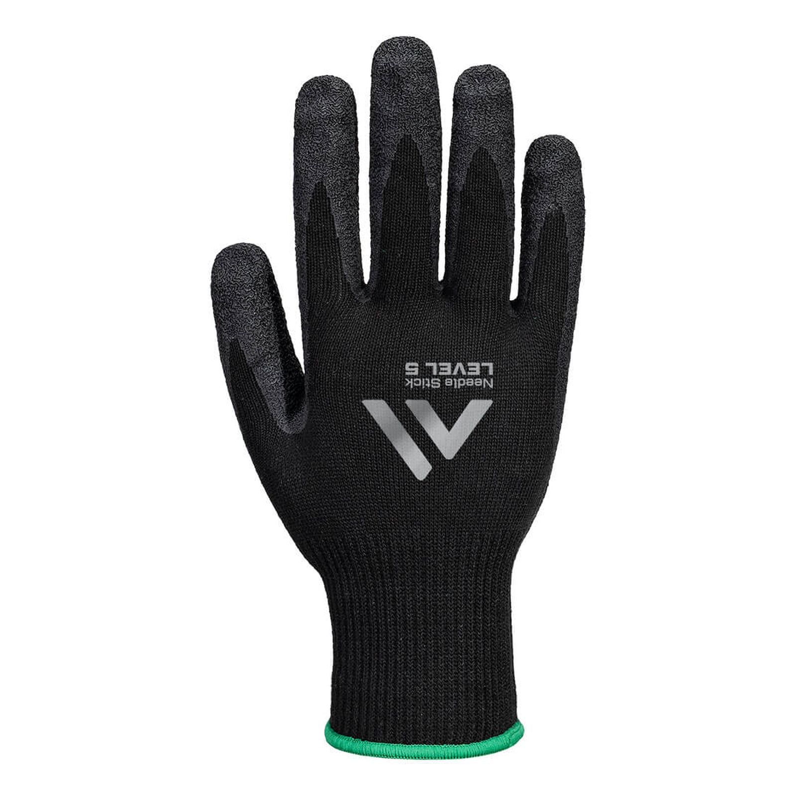 Portwest Handbescherming Specialistische Handschoenen Handschoenen A793 naalden F10 latex gerimpeld zwart(K8)