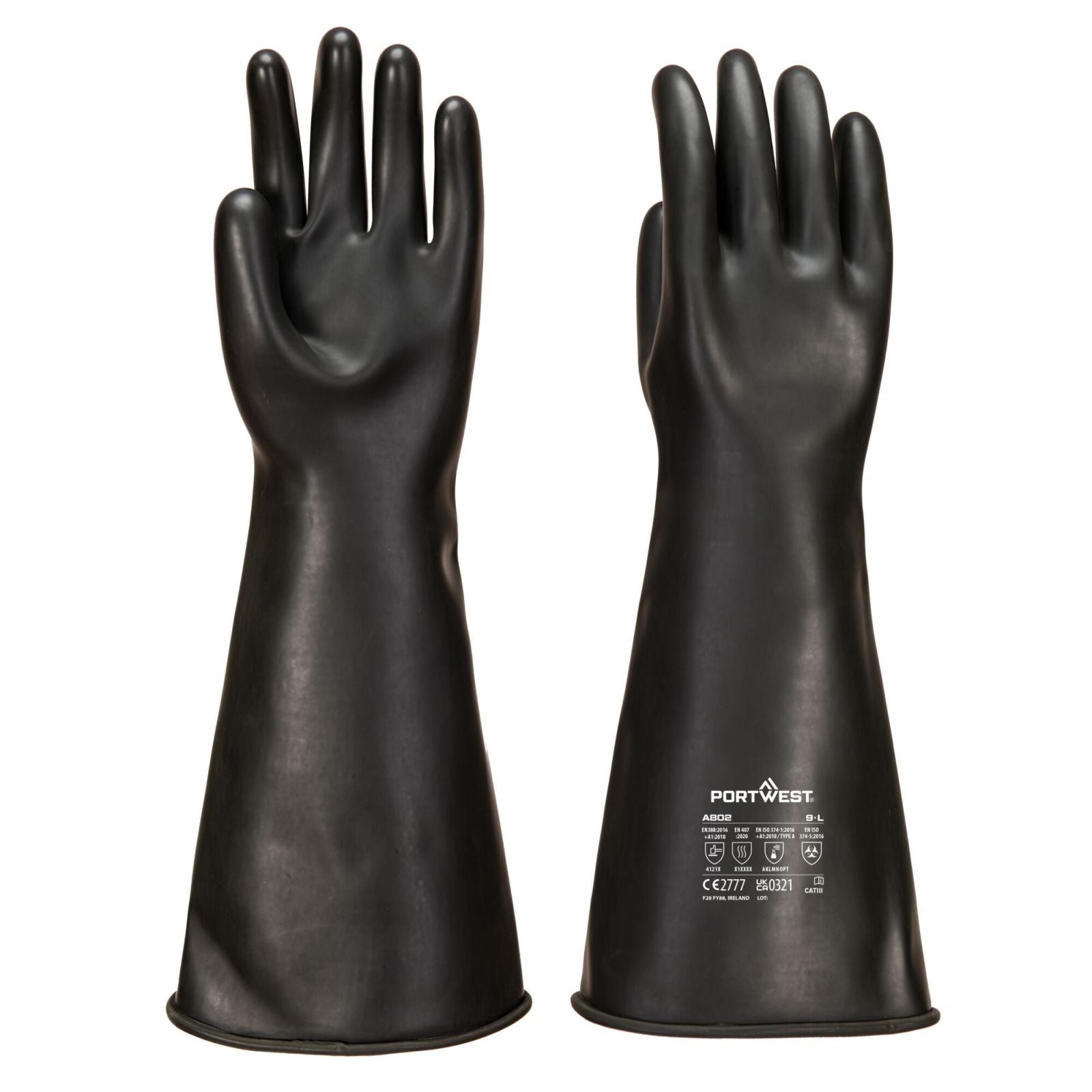 Portwest Handschoenen A802 Chemisch bestendig black(BK)