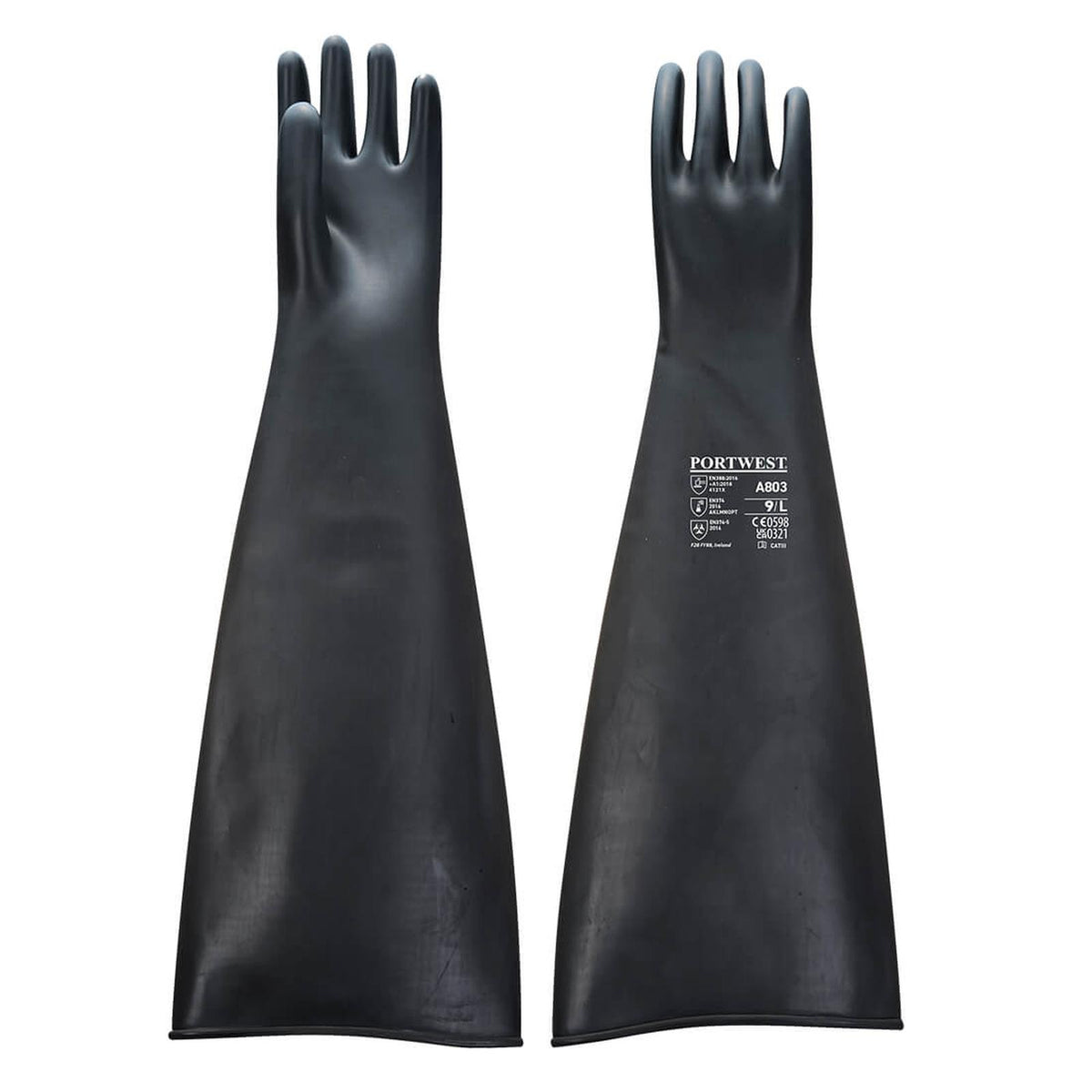 Portwest Handschoenen A803 Chemisch resisten black(BK)