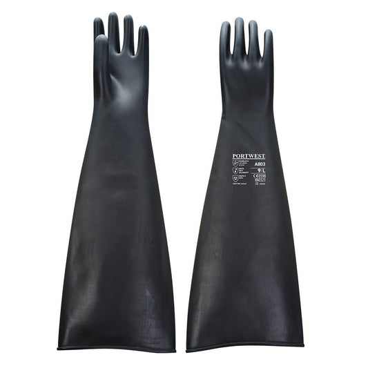 Portwest Handschoenen A803 Chemisch resisten black(BK)