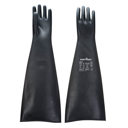 Portwest Handschoenen A803 Chemisch resisten black(BK)