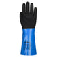 Portwest Chemisch Bestendige Handschoenen Handbescherming Snijhandschoen lange kap A850 Chem Cut D 350 Nitrile Sandy blauw-zwart(B8)