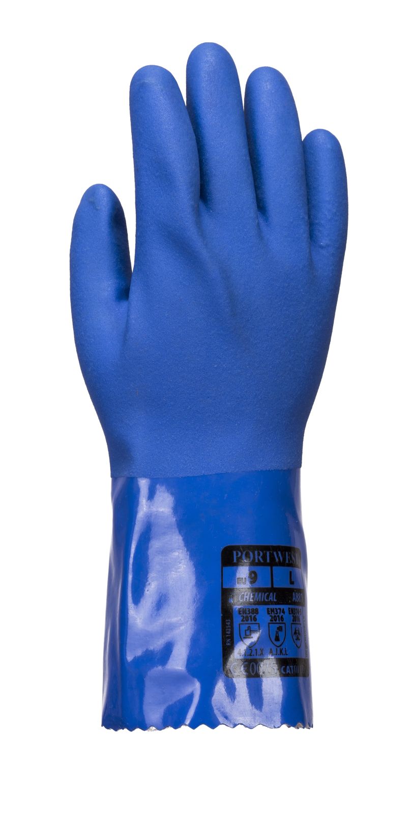 Portwest Handschoenen A881 Chemisch bestendig blauw(BL)