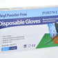 Portwest Disposable Handbescherming Wegwerphandschoen A905 Poedervrij Vinyl (Pk100) blauw(BL)