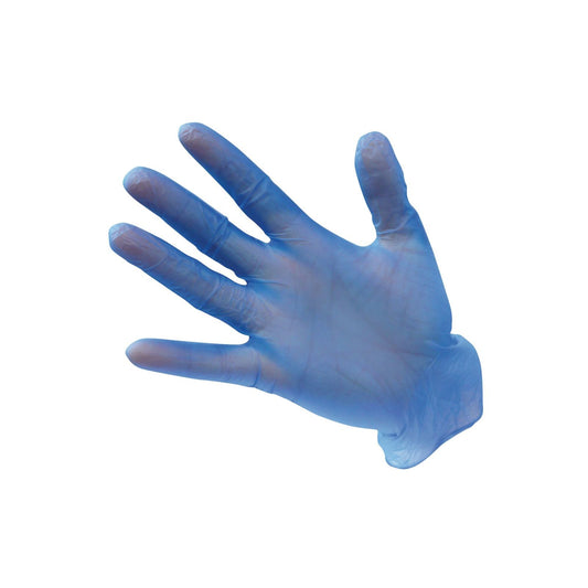 Portwest Disposable Handbescherming Wegwerphandschoen A905 Poedervrij Vinyl (Pk100) blauw(BL)