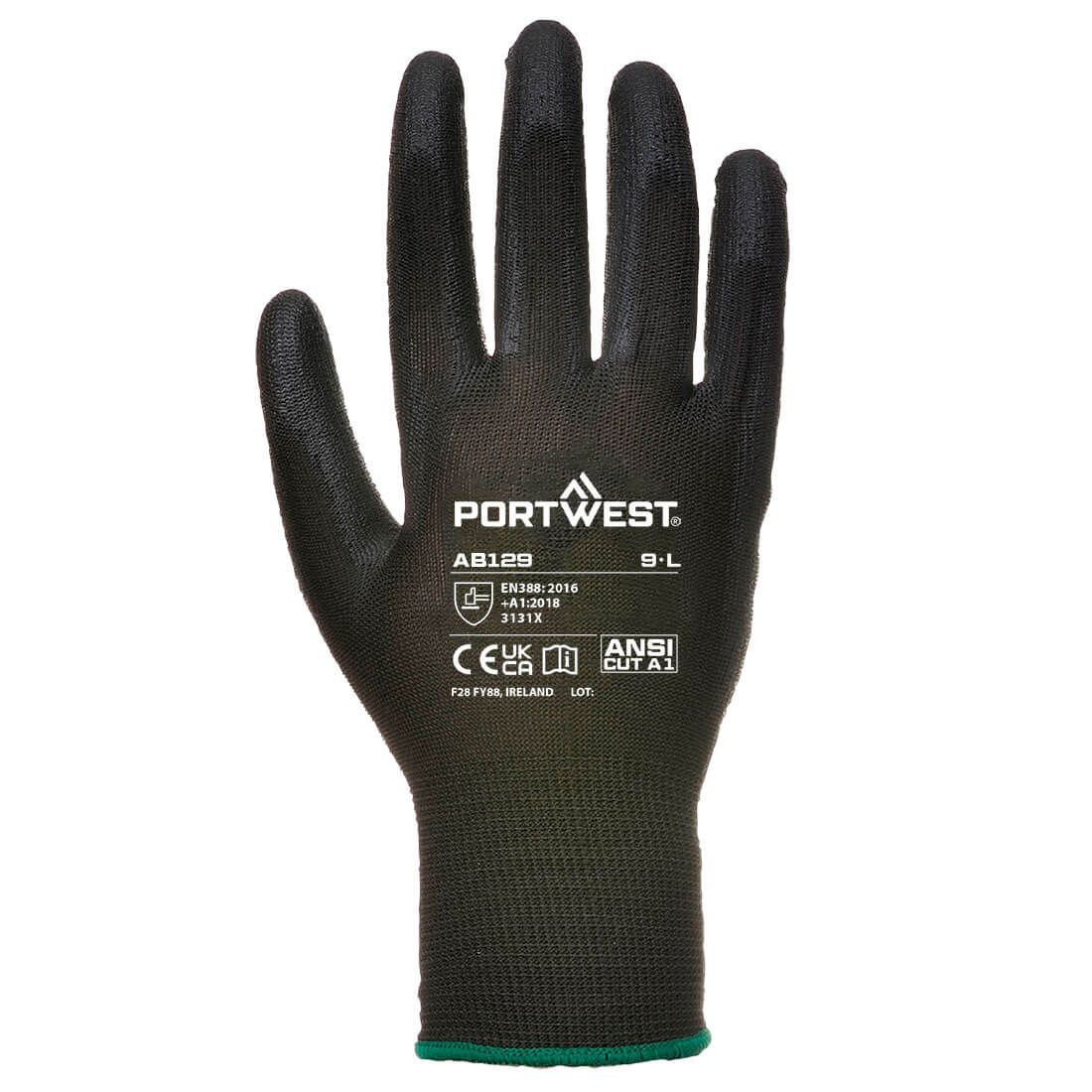 Portwest palmhandschoen AB129 PU - 288 paar zwart(K8)