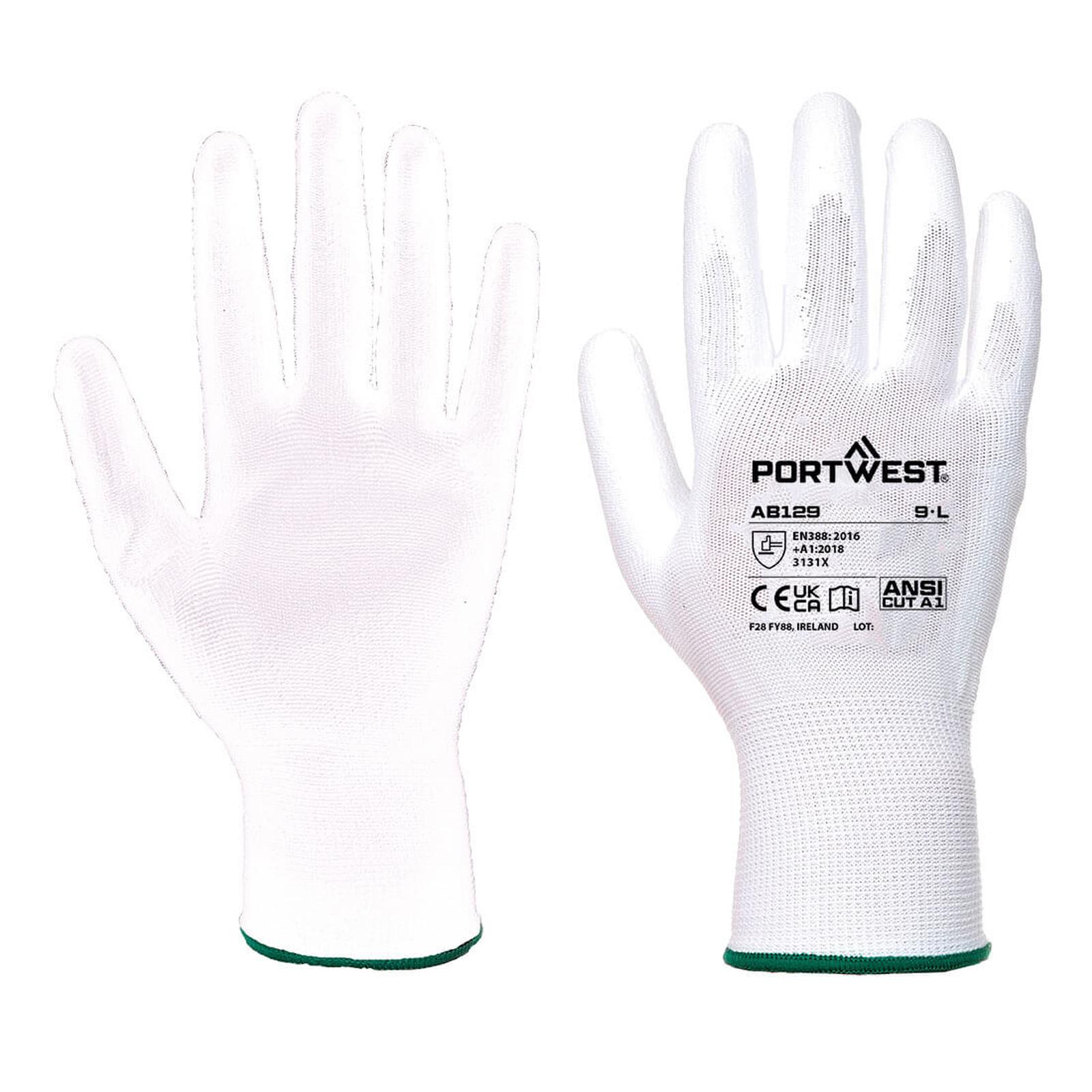 Portwest palmhandschoen AB129 PU - 288 paar wit(W6)