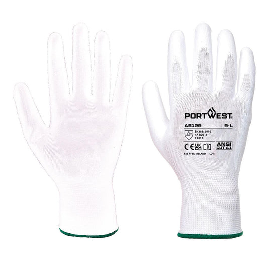 Portwest palmhandschoen AB129 PU - 288 paar wit(W6)