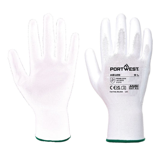 Portwest palmhandschoen AB129 PU - 288 paar wit(W6)