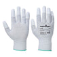 Portwest ESD Handbescherming Handschoenen AB198 ESD 13 PU Fingertip Essential Multipack (Pk12) grijs(GR)