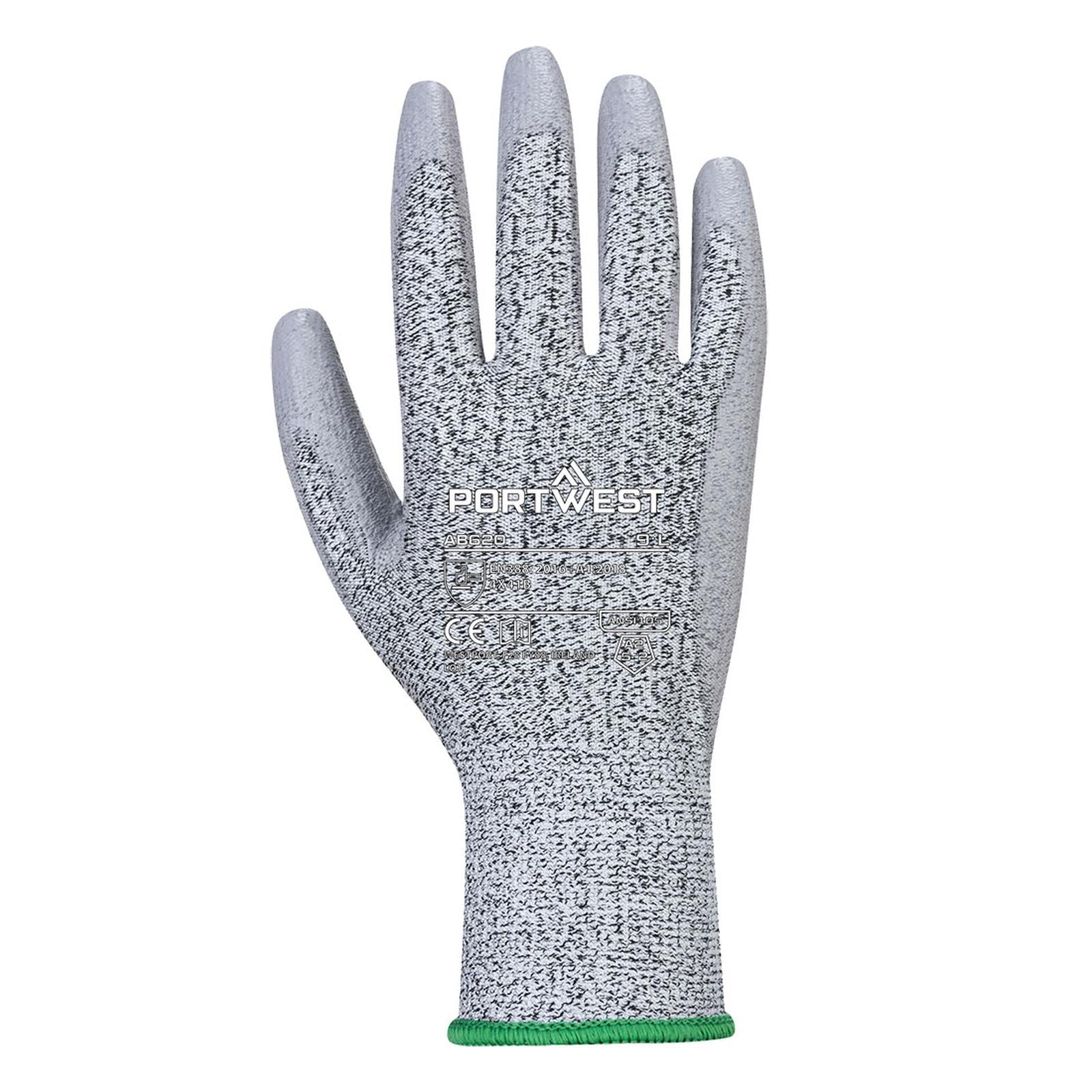 Portwest Handschoen AB620 Cut B13 PU Essential Multipack 12pk grijs(G7)