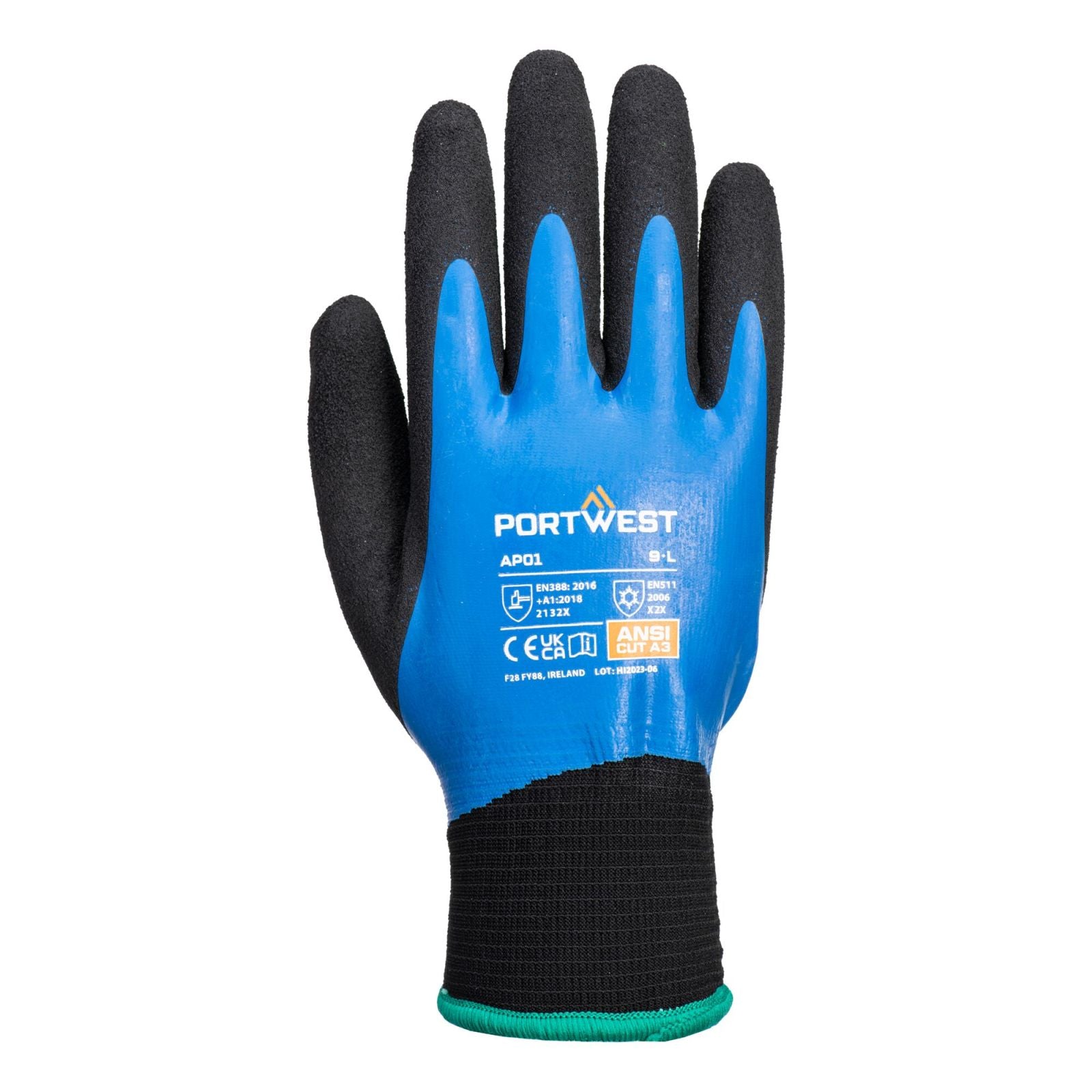Portwest Handschoenen AP01 blauw-zwart(B8)