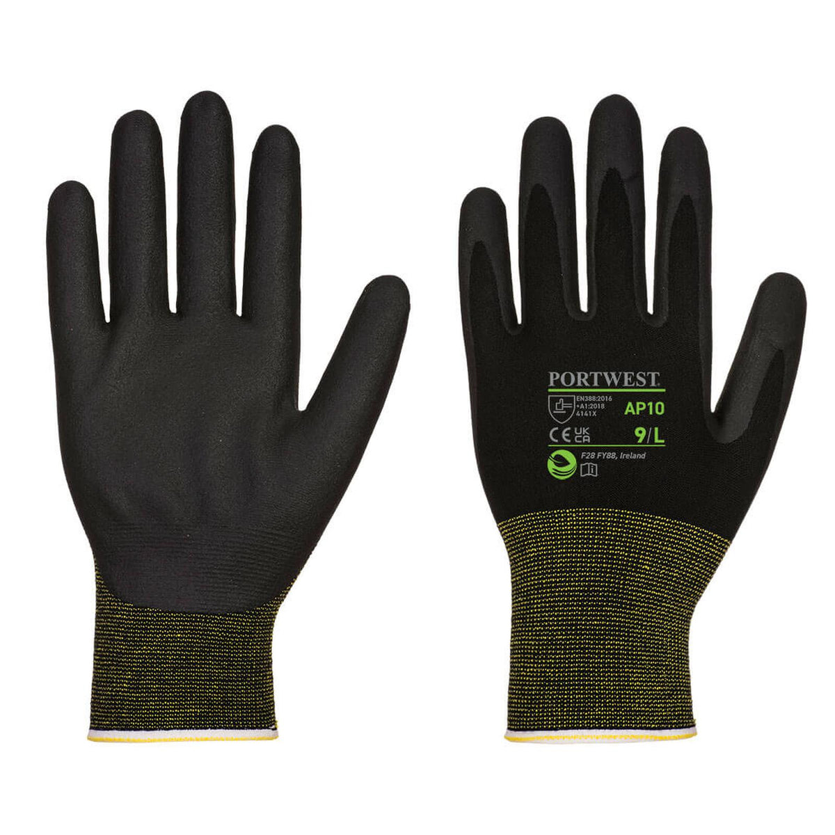 Portwest Handschoenen AP10 zwart(K8)