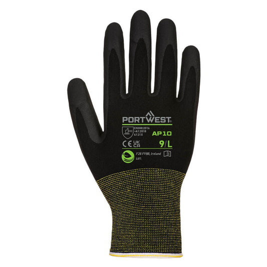 Portwest Handschoenen AP10 zwart(K8)